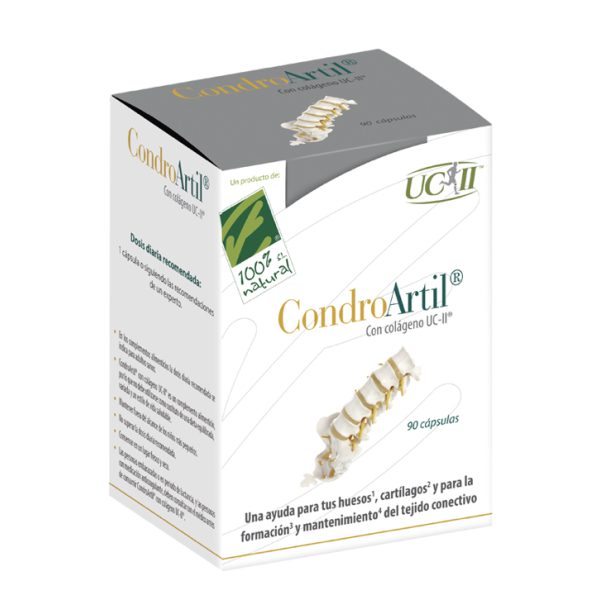 CondroArtil con UC-II® · 100% Natural · 90 cápsulas