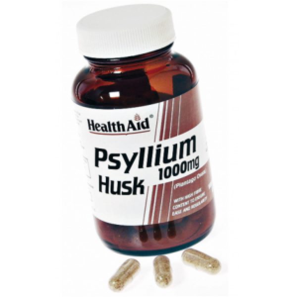 Fibra de Cascara de Psyllium · Health Aid · 60 cápsulas