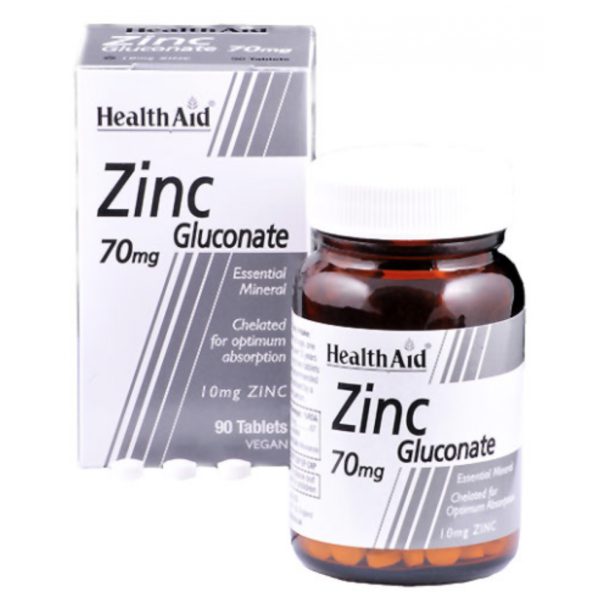 Gluconato de Zinc · Health Aid · 90 comprimidos