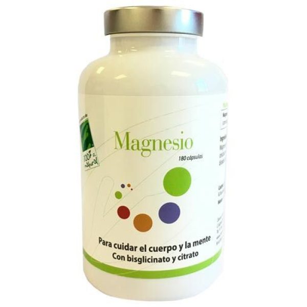 Magnesio · 100% Natural · 180 cápsulas
