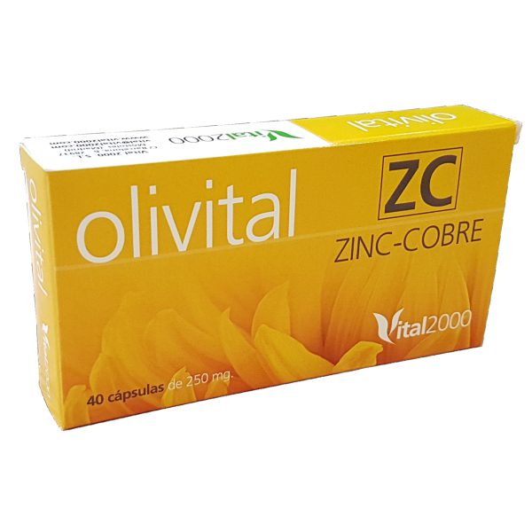 Olivital 5 ZC - Zinc y Cobre · Vital 2000 · 40 cápsulas