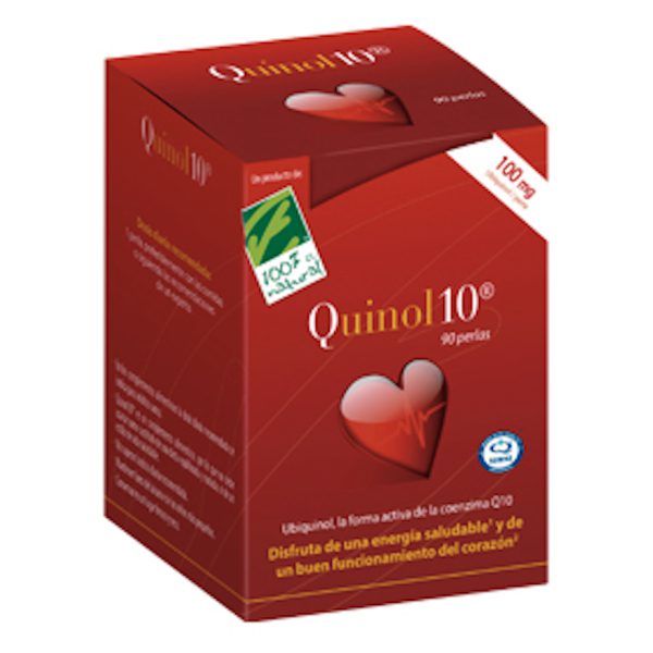 Quinol 10 - 100 mg · 100% Natural · 90 perlas