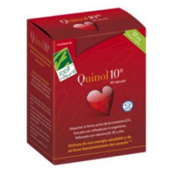 Quinol 10 - 50 mg · 100% Natural · 90 cápsulas