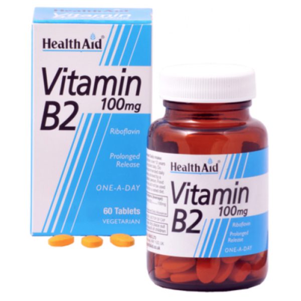 Vitamina B2 (Riboflavina) · Health Aid · 60 comprimidos