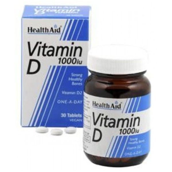Vitamina D3 1.000 UI · Health Aid · 30 comprimidos