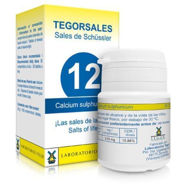 Calcium sulfato vitamina d6 tegorsales Nº12 350 comprimidos